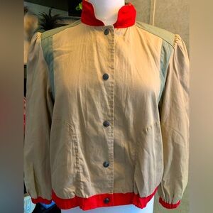 Vintage Button Down 💯 cotton Army fashion Jacket